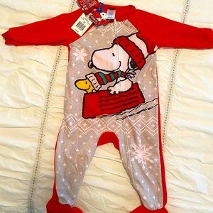 Peanuts Snoopy Fleece Christmas/Holiday pajamas